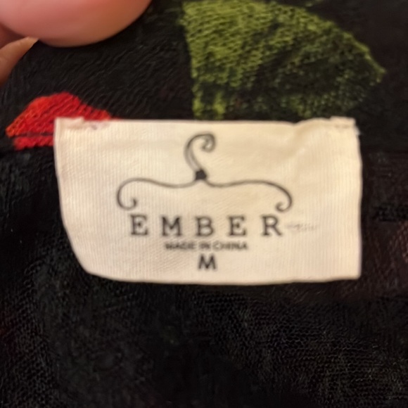 New Sheer Red Rose Cover-Up Size Medium- Final - Picture 3 of 4